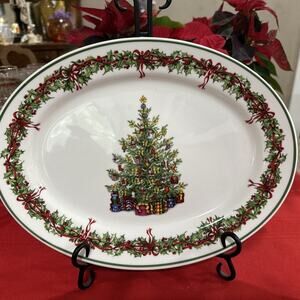 Christopher Radko Serving Platter 14 Inches Holiday Celebrations Traditions